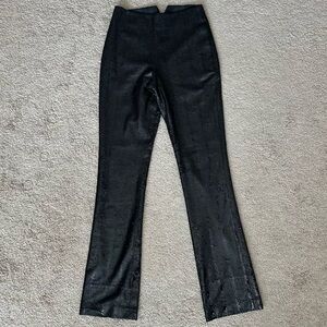 NWT TopShop Black Sequin High Waist Bootcut Pants Size 2